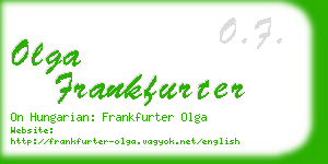olga frankfurter business card